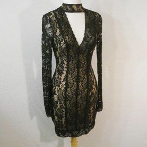 Bebe never worn black lace dress